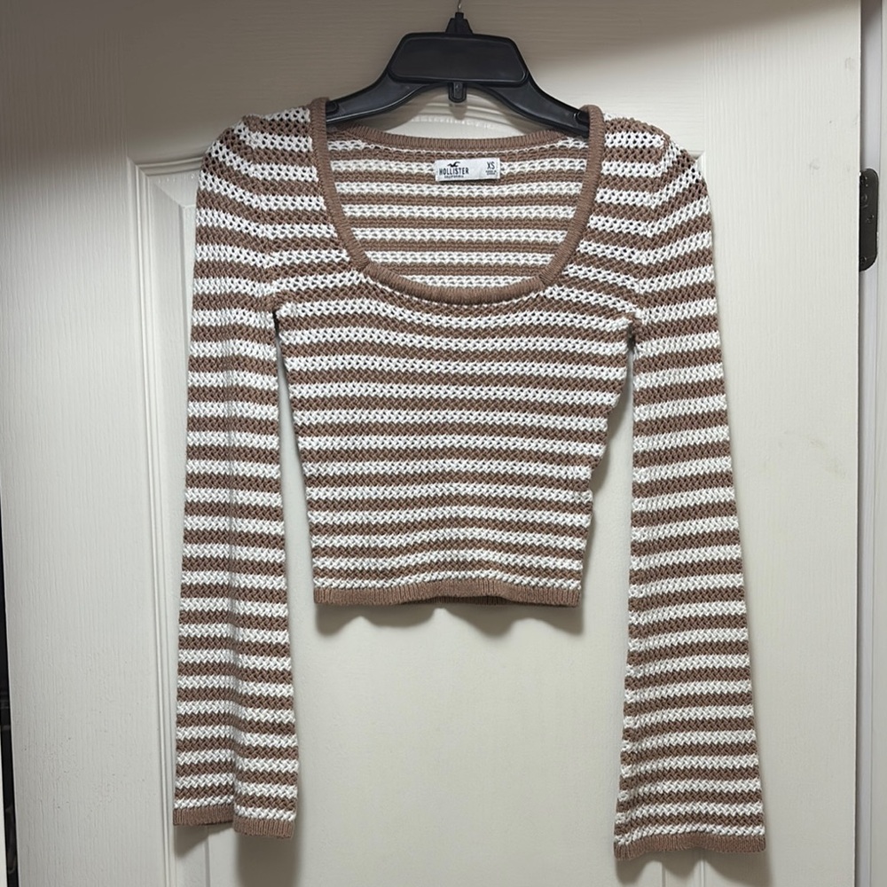 Hollister Knit Top with Stripes
